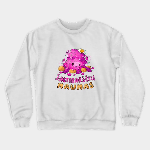 Lithuanian Pink soup creature Crewneck Sweatshirt by hyperactive